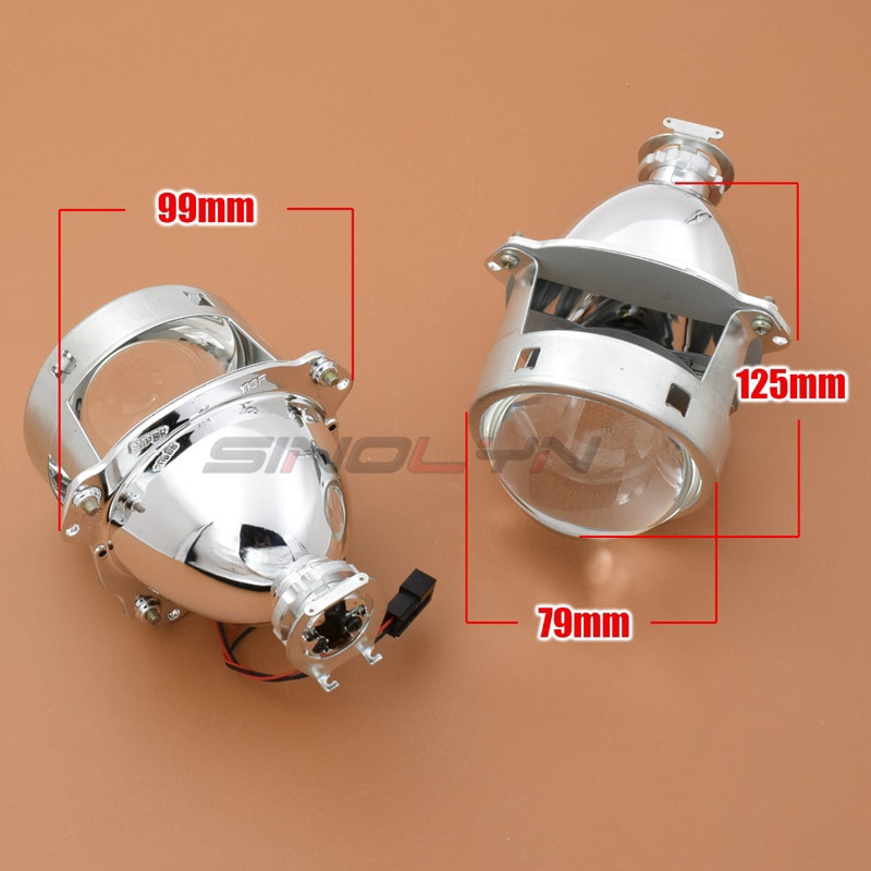 Đèn bi cầu Đèn Pha Led Bi-Xenon 3.0 Inch H7 H4 H1 Siêu Sáng Bằng Kim Loại Cho Xe Hơi / Xe Máy