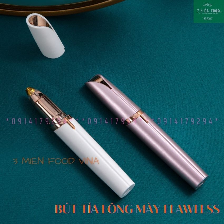 [HCM](Tặng Pin)Bút tỉa lông mày FlawLess nhỏ gọn,máy tỉa lông mày dùng pin và sạc điện tiện lợi di chuyển-3 miền food