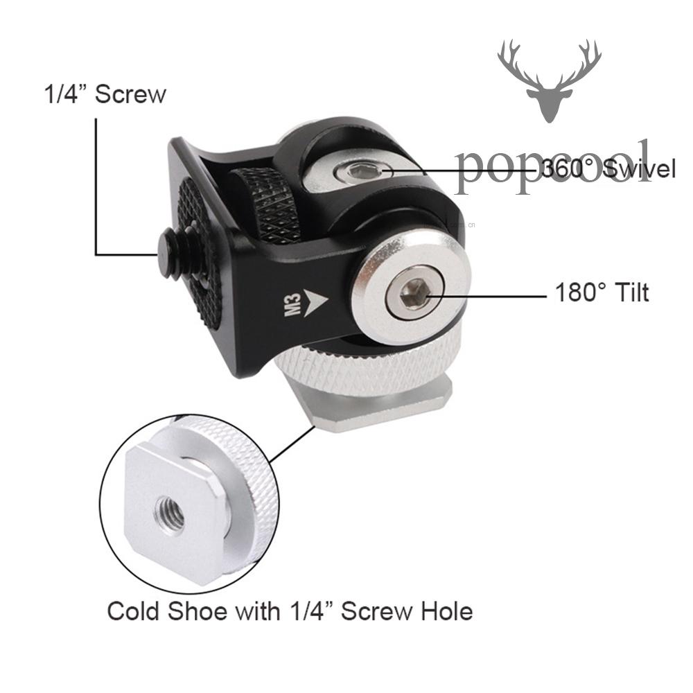 Ngàm Chuyển Đổi Gắn Giá Đỡ Bằng Hợp Kim Nhôm 1 / 4 Inch Cho Màn Hình LED Máy Ảnh DSLR | BigBuy360 - bigbuy360.vn