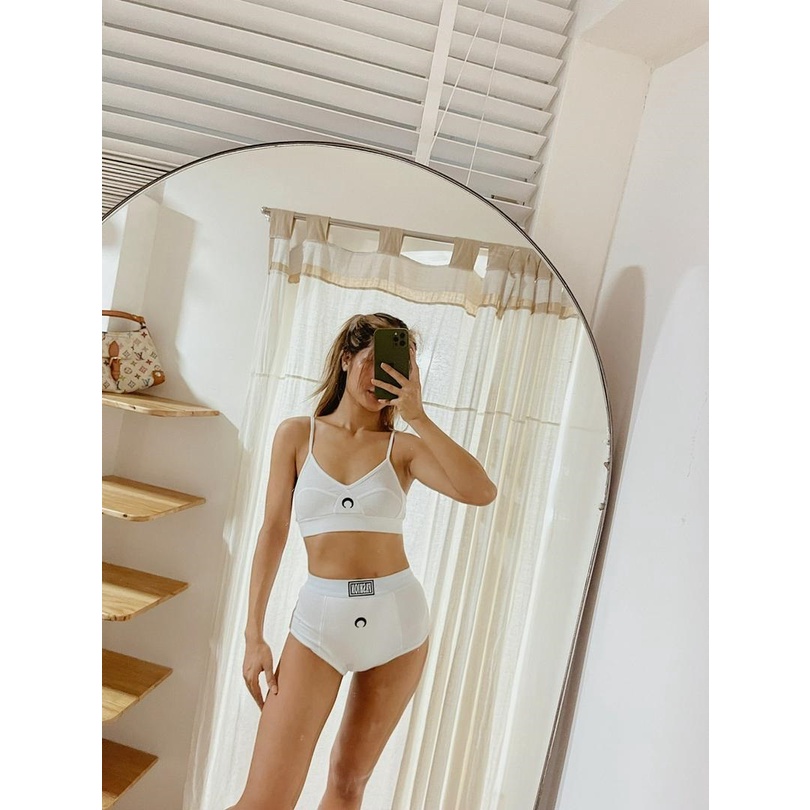 Bộ Đồ Lót Mặt Trăng Thể Thao Cạp Cao Set Bikini Cá Tính