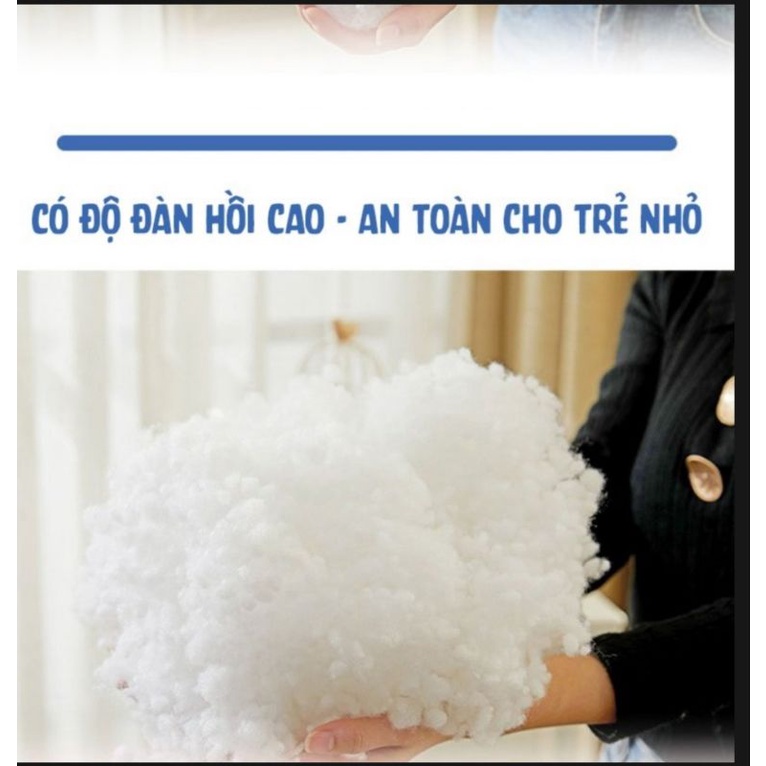 0,5kg Bông gòn nhân tạo Loại A , hàng 15D siêu mềm mượt , nhồi gối trang trí giả mây , nhồi thú bông
