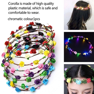 Vòng hoa đội đầu có đèn led phát sáng