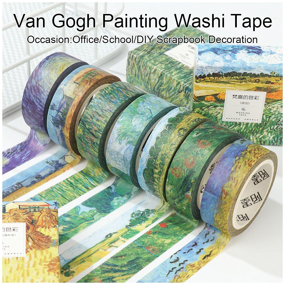 PISTA Giấy Dán Hình Tranh Van Gogh Trang Trí Sổ Tay DIY