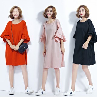 Váy nữ BIG SIZE thời trang, màu sắc tươi trẻ,thiết kế tay bèo mới lạ trẻ trung nữ tính