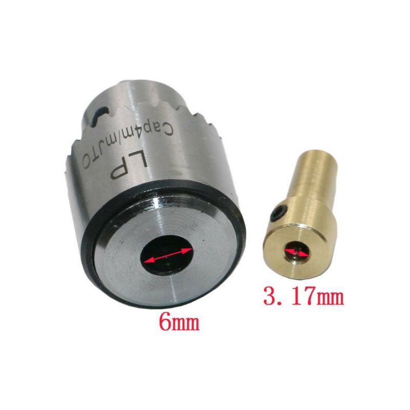 Ngàm Kẹp Mũi Khoan 0.3-4mm Trục 3.17mm Chuyên Dụng