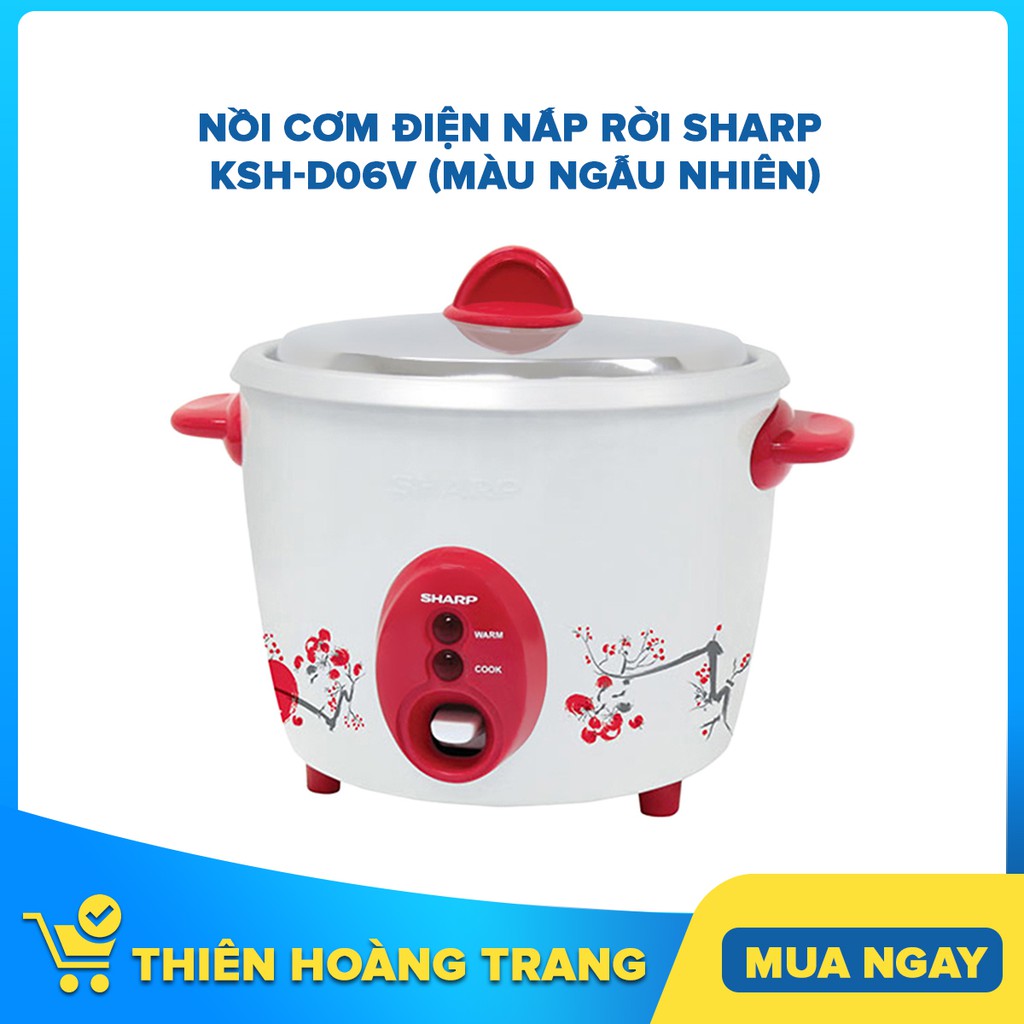 Nồi Cơm Điện Nắp Rời Sharp KSH-D06V (0.6L) - Màu ngẫu nhiên - Chỉ giao khu vực HCM