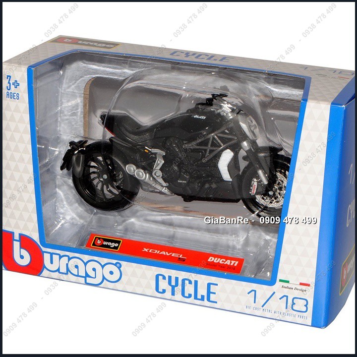 Xe Mô Hình Moto Ducati X Diavel Tỉ Lệ 1:18 - Bburago - 8808