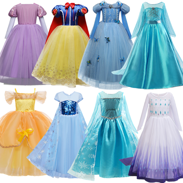Đầm Hóa Trang Công Chúa Anna Elsa Cho Bé Gái