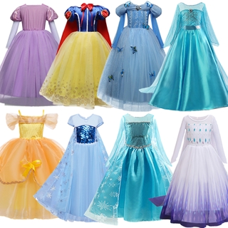 Đầm Công Chúa Hóa Trang Elsa 2d Cho Bé Gái
