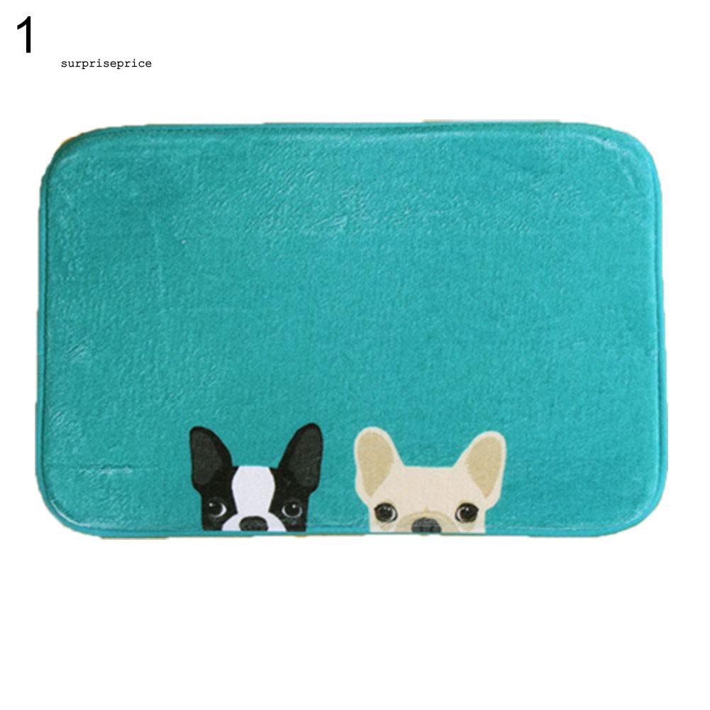 Thảm nhung chống trượt in hình động vật hoạt hình dễ thương