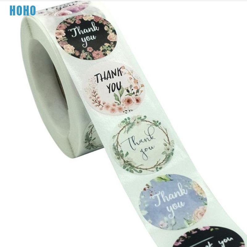 Cuộn 500 Sticker Chữ Thank You Dán Trang Trí Xinh Xắn