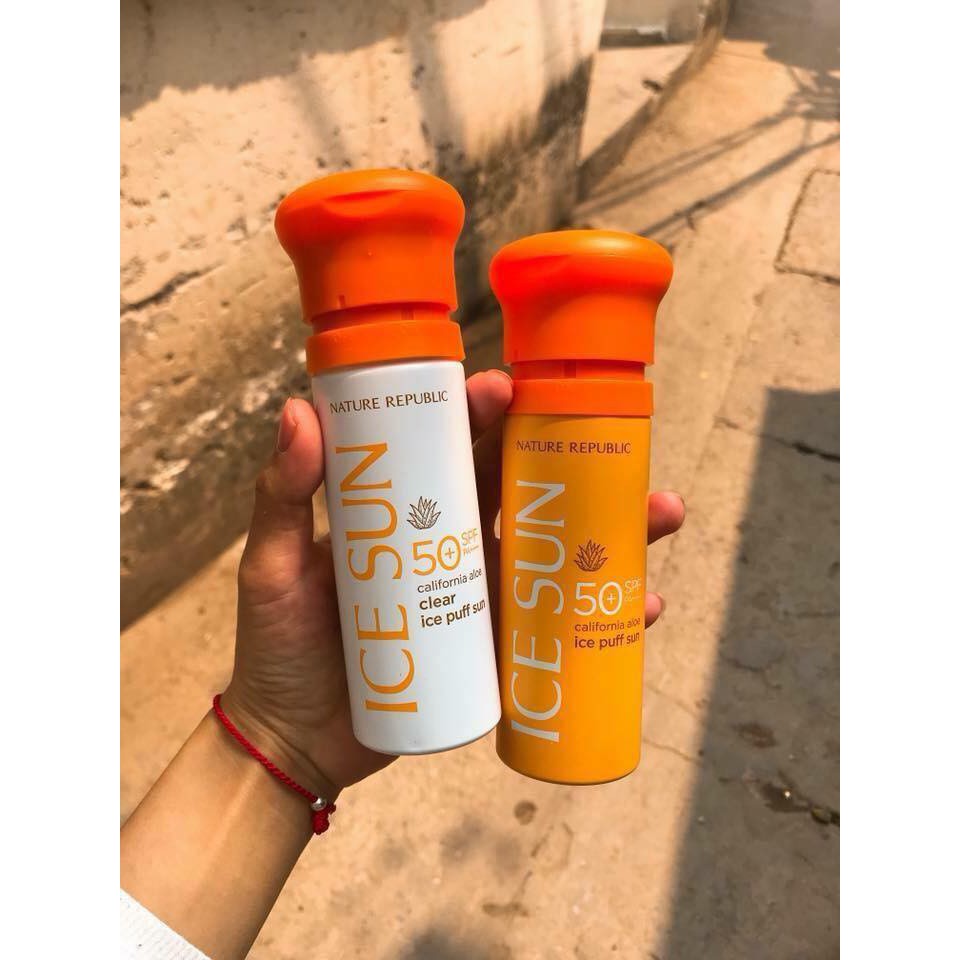 Kem chống nắng Nature Republic Clear Ice Puff Sun SPF50