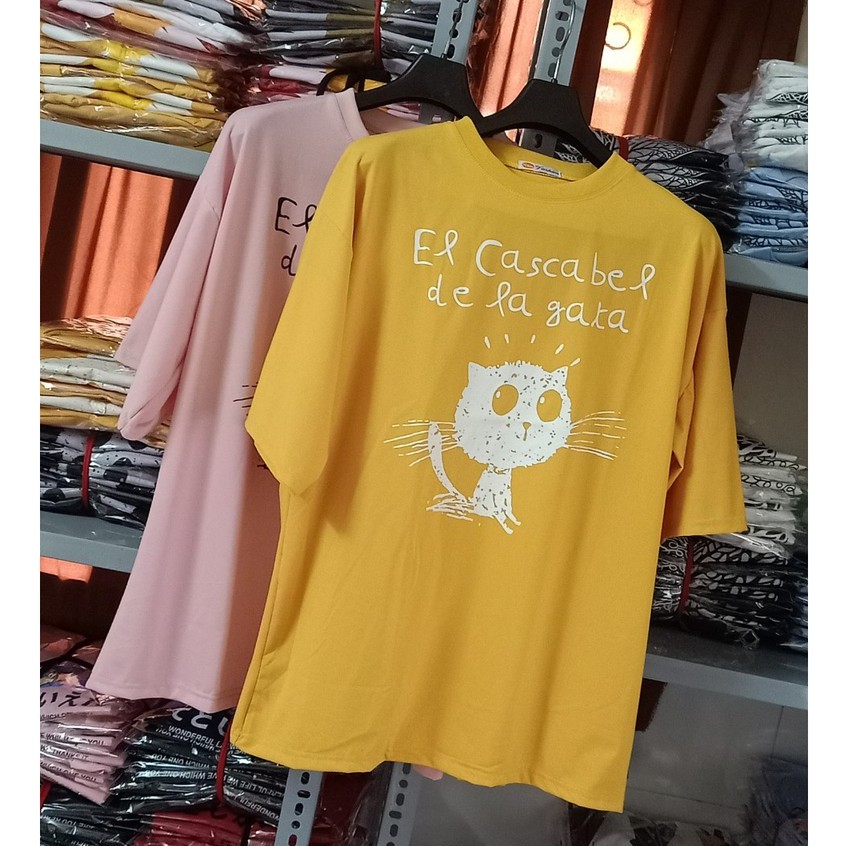 Áo phông unisex, áo thun form rộng tay lỡ, chất thun cotton co giãn, in hình Mèo Chữ De La Ga Ta | BigBuy360 - bigbuy360.vn