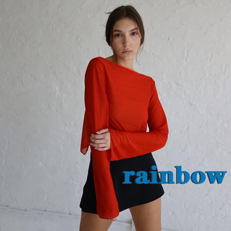 Áo Croptop Vải Lưới Xuyên Thấu Đan Dây Y2K Gợi Cảm Cho Nữ