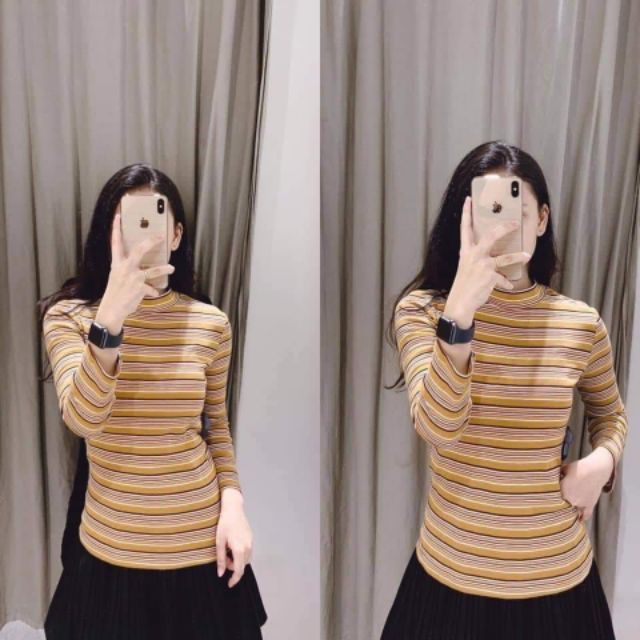 Áo cổ lọ zara auth newtag cực xinh