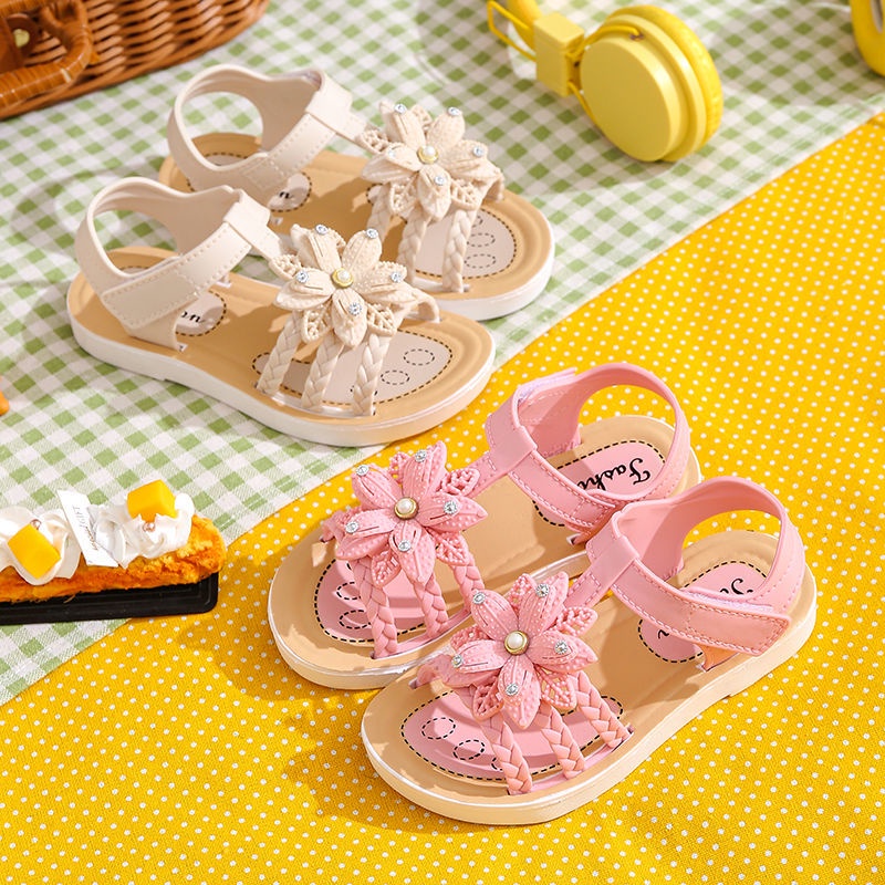 Xăng đan Công Chúa Đế Mềm Chống Trượt Thời Trang Mùa Hè Cho Bé Gái 2022