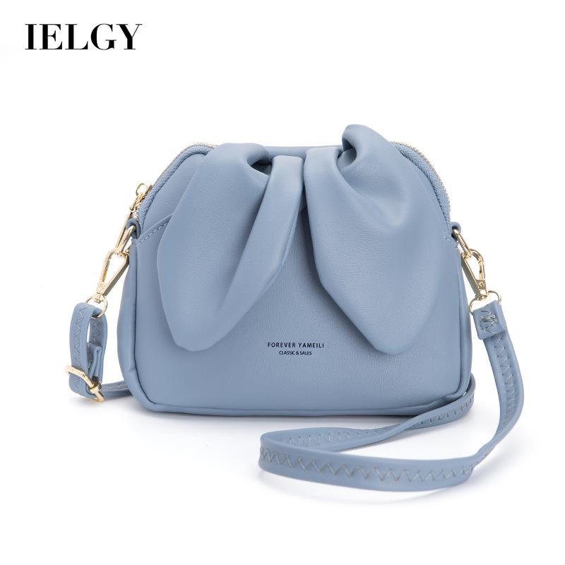 Túi đeo chéo IELGY trang trí tai thỏ xinh xắn thời trang cho nữ