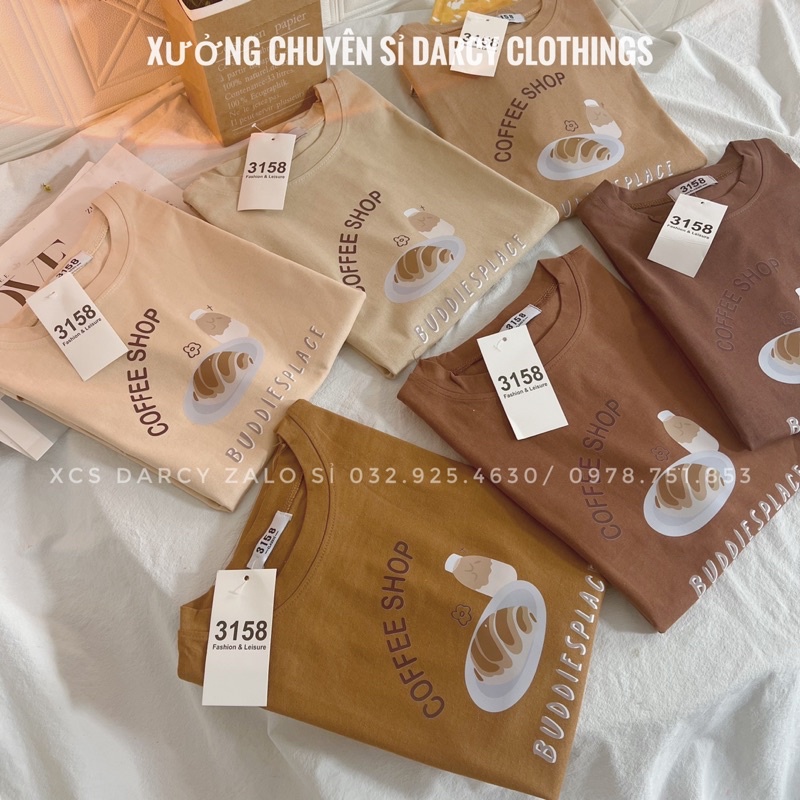 áo thun 3158 ✨ FREESHIP ✨ mẫu COFFE SHOP hang quốc siêu xinh