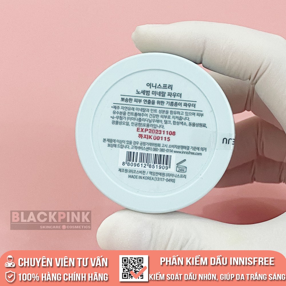 Phấn phủ kiềm dầu Innisfree No Sebum Mineral, Blur Powder dạng bột mịn chiết xuất tự nhiên giúp da mịn mướt, căng bóng | BigBuy360 - bigbuy360.vn