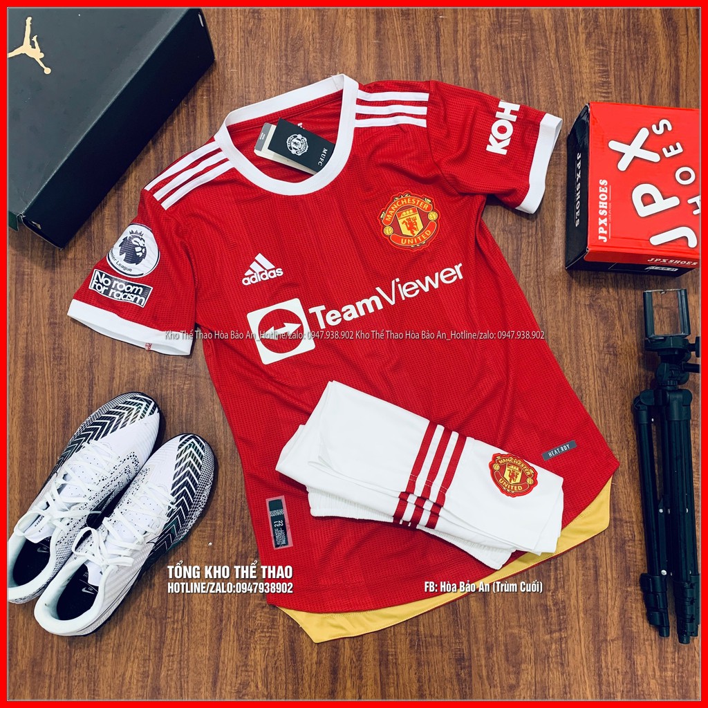 Áo Bóng Đá CLB Manchester 21/22- Vải Thái Chuẩn áo đấu mùa giải 2021/22 phom 43-90kg