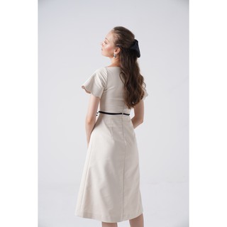 [AT MODA DE LITA] Đầm Dài Thắt Nơ Đen