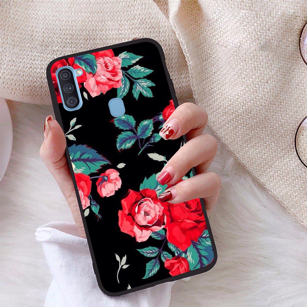 Ốp lưng Samsung Galaxy A11 viền dẻo TPU BST Hoạ Tiết Hoa