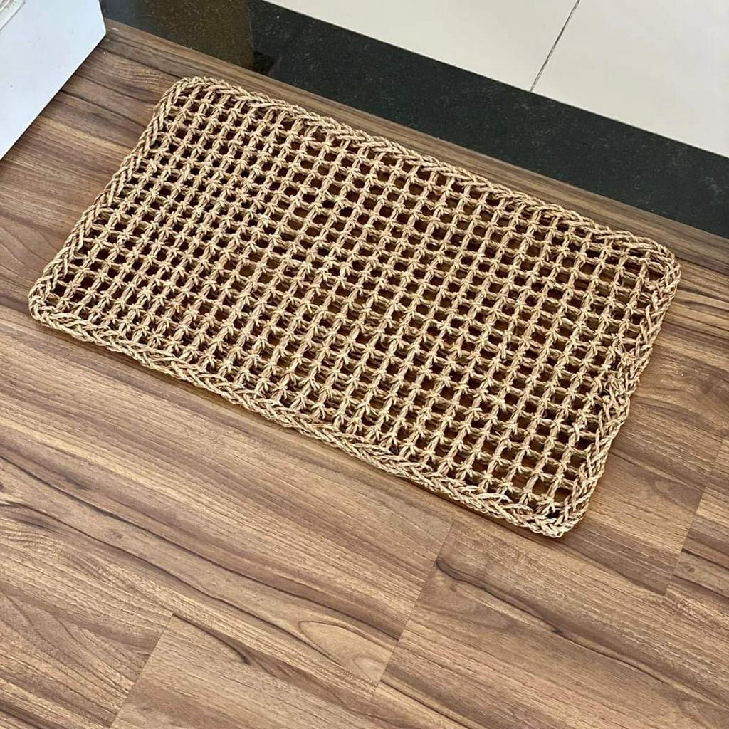 Thảm cói chùi chân,Thảm gạt bụi chân massage chân