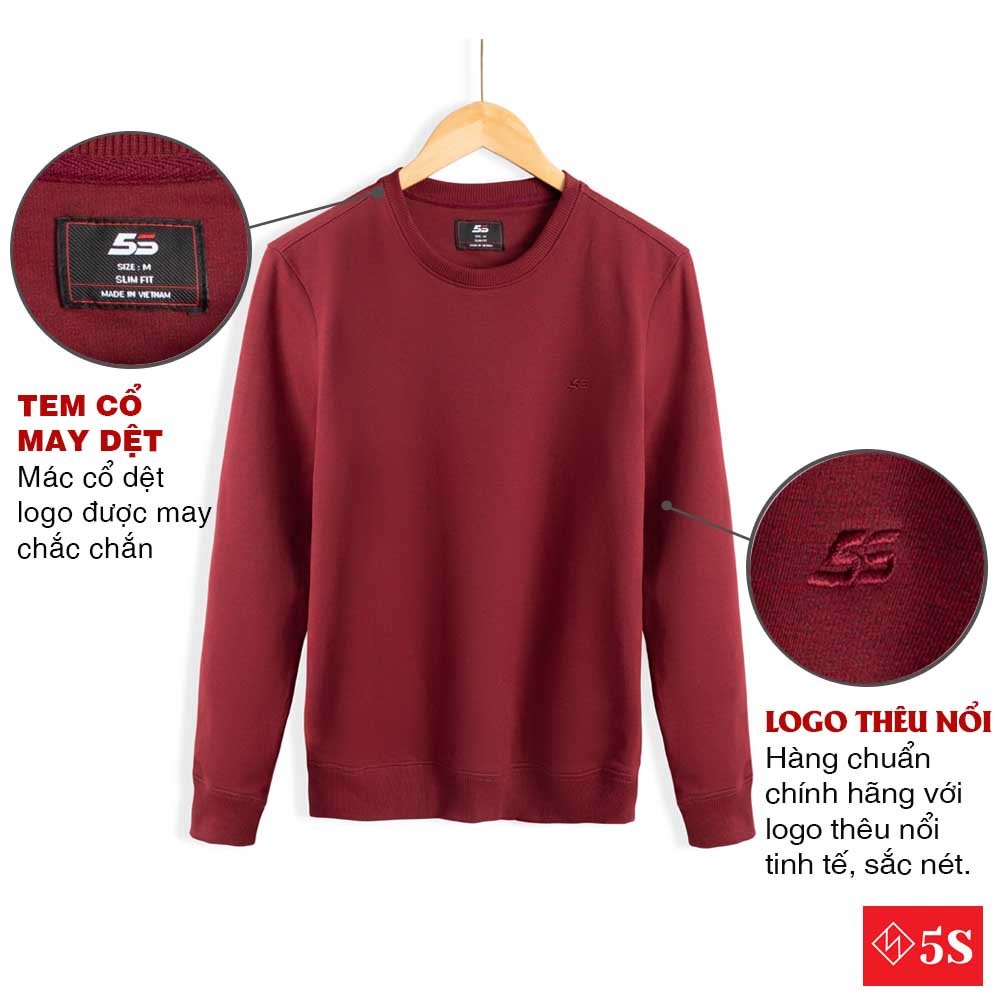 Áo Nỉ Nam 5S Cổ Tròn (6 màu), Chất Cotton Cao Cấp, Vải Trơn, Phom Ôm Trẻ Trung, Màu Sắc Cơ Bản Dễ Phối Đồ (ANI21013-5) | BigBuy360 - bigbuy360.vn