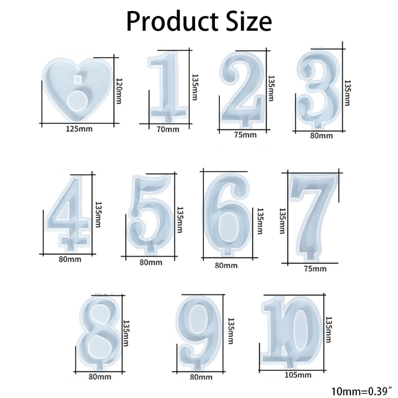 Khuôn Silicone Làm Đế Nến Thủ Công Hình Số 1-10