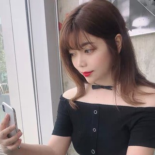 Bộ Dây Chuyền + Bông Tai Đính Nơ Xinh Xắn Dành Cho Nữ