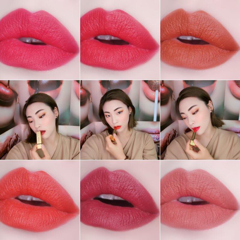 Son lì Ecole✨BẢN DUPE YSL ROUGE✨Delight Lipstick  - Vỏ vàng ánh kim siêu sang chảnh