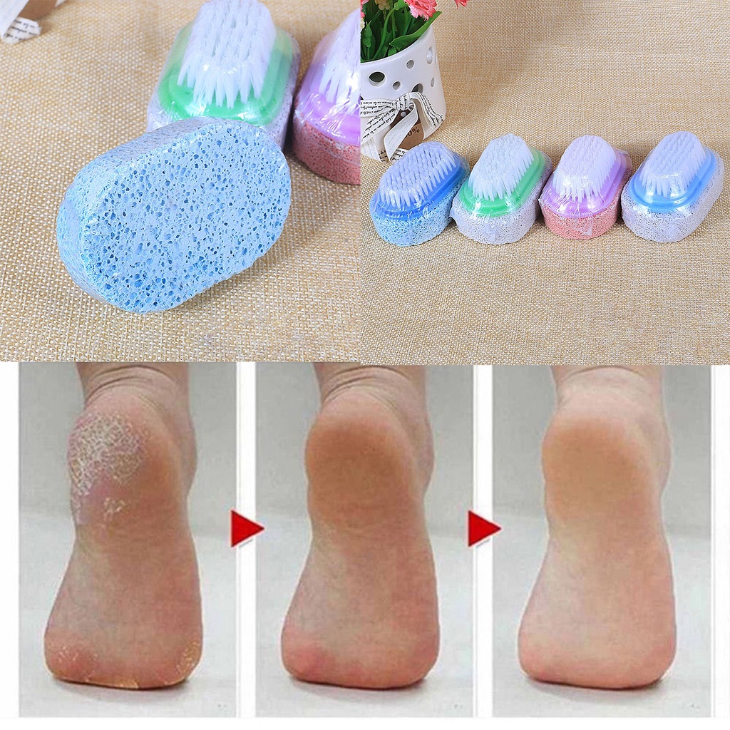 [Hàng mới về] Bàn Chải Chà Chân Hai Mặt Hỗ Trợ Tẩy Tế Bào Chết Chăm Sóc Bàn Chân Hiệu Quả