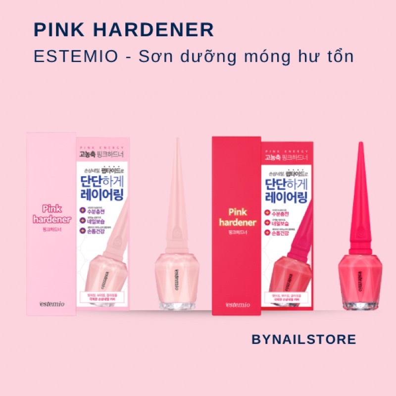 Sơn dưỡng cứng móng cao cấp Hàn Quốc cho móng khoẻ mạnh Hardener pink Therapy in Salon (14ml)