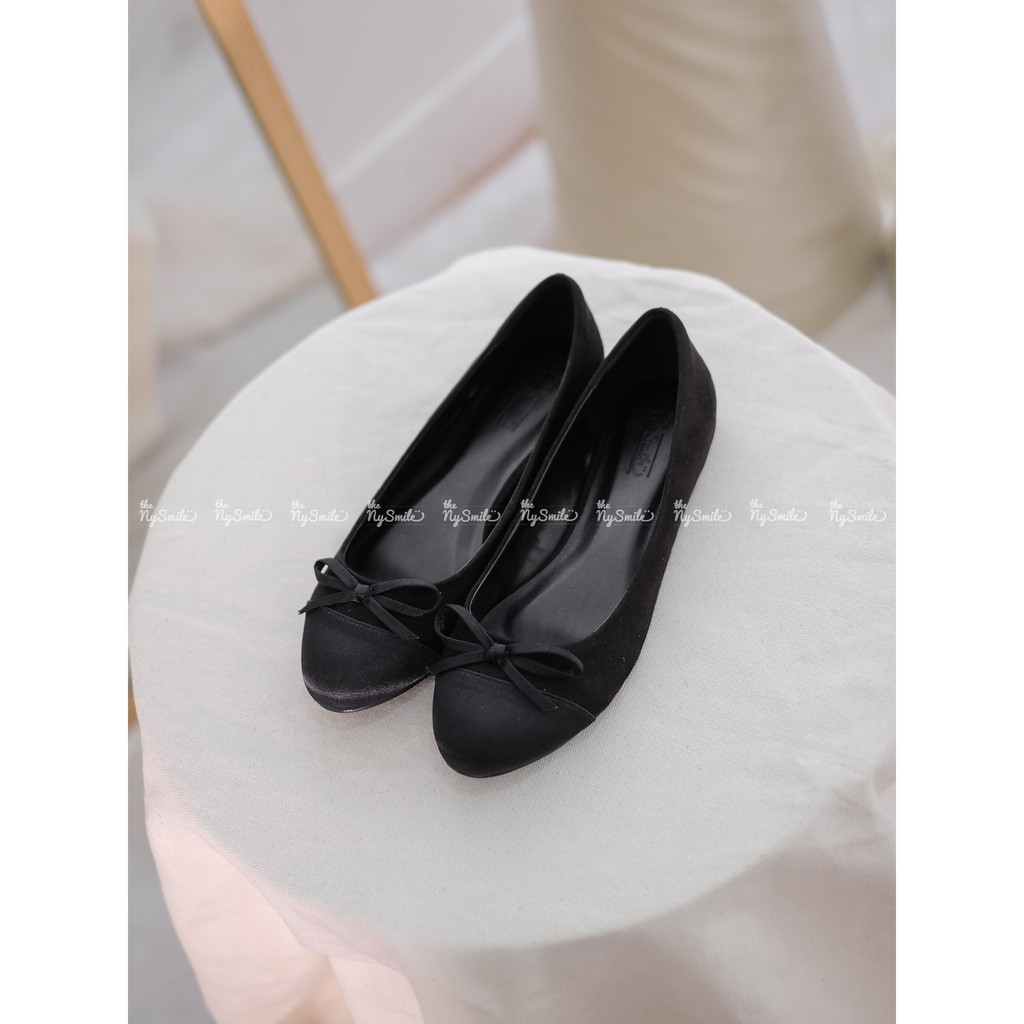 Giày búp bê đế bệt mũi tròn nơ nhí - Thenysmile - Ovid Gely