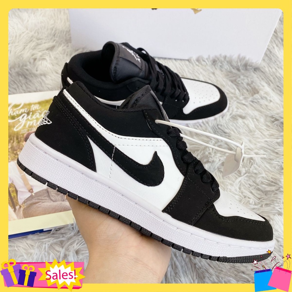 Giày 𝐉𝐨𝐫𝐝𝐚𝐧 1 low panda đen trắng, Giày JD1 low panda cổ thấp bản đẹp đầy đủ bill box