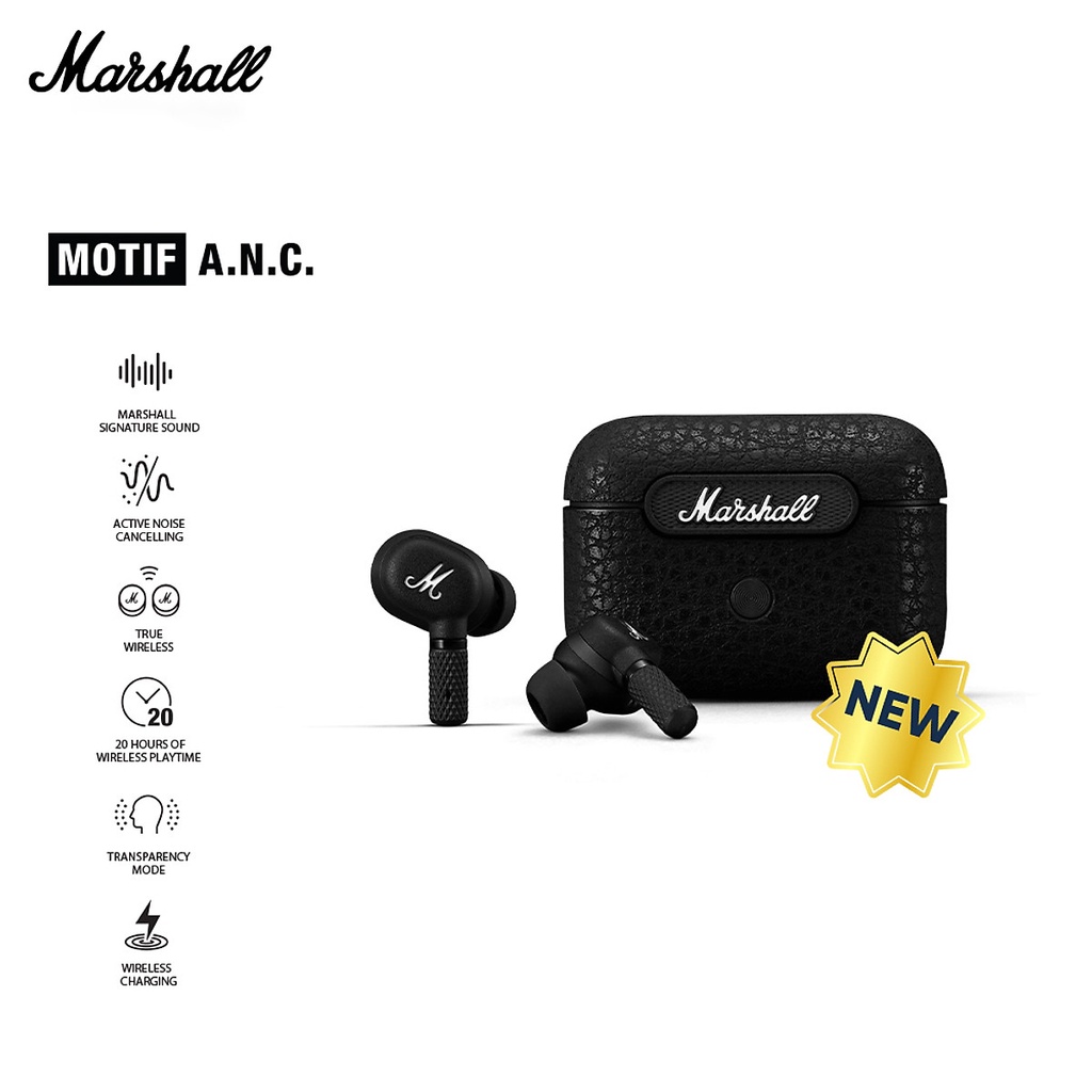 Tai nghe Truewireless Marshall Motif A.N.C Chính Hãng - Bảo Hành 1 Năm