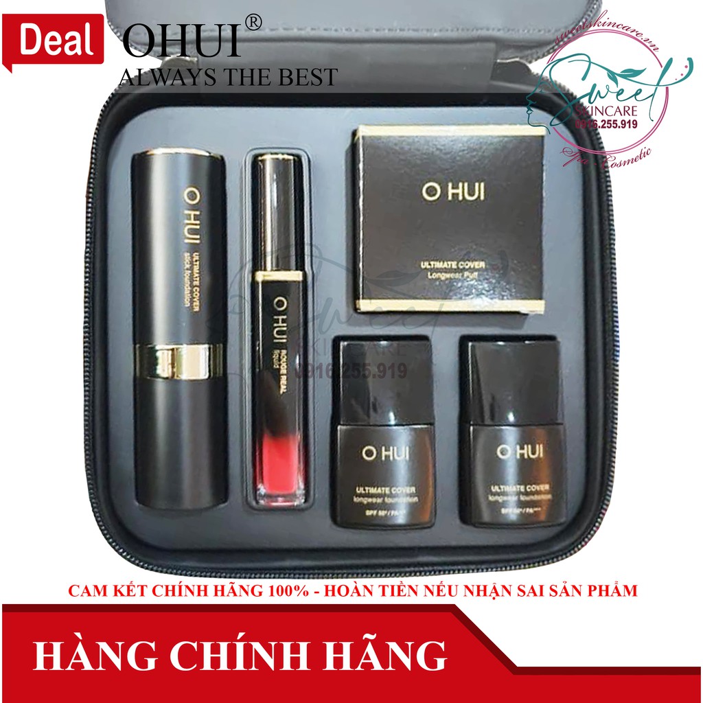Set Kem Nền Dạng Thỏi OHUI Ultimate Cover Stick Foundation Stick - Bộ trang điểm che khuyết điểm