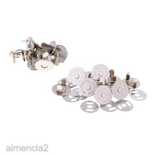 10 Sets Magnetic Clasp Snaps Magnet Button Sewing Craft 14mm silver