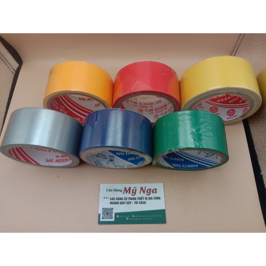 Băng Keo dán  - băng keo vải 4p8 đủ màu cuồn 8 mét