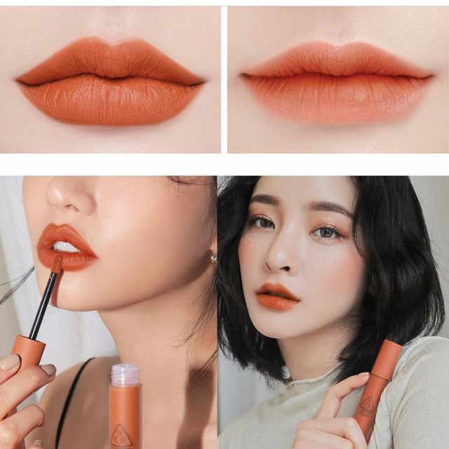 Son kem lì 3CE SOFT LIP LACQUER màu TAWNY RED CAM CHÁY