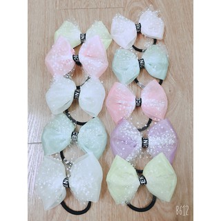 Dây cột tóc, buộc tóc nơ voan siêu xinh