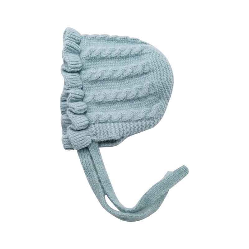 Mũ len công chúa viền bèo cho bé cực xinh MS-02