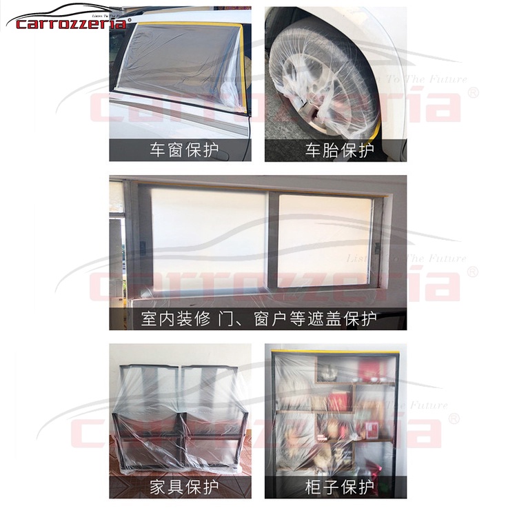 Màng bọc nilon che sơn che bụi đa năng có băng keo cố định tiện lợi