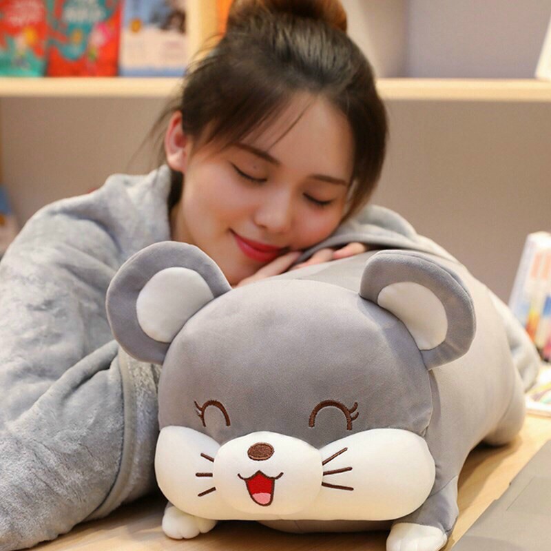 Bộ chăn gối văn phòng hình heo mỡ siêu mềm mịn