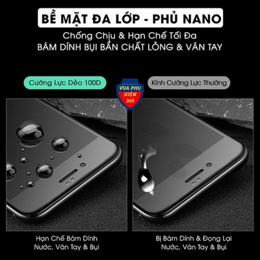 Kính Cường Lực iPhone FULL MÀN HÌNH SIÊU DẺO SIÊU MỎNG 100D 6s/6sPlus/7/7Plus/8/8Plus/X/Xr/Xs/XsMax/11/11Pro/11ProMax