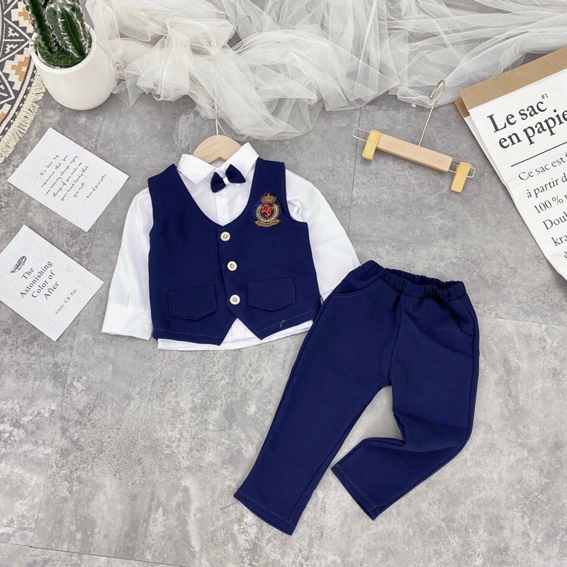 Bộ công tử 3 chi tiết cho bé 9-25kg