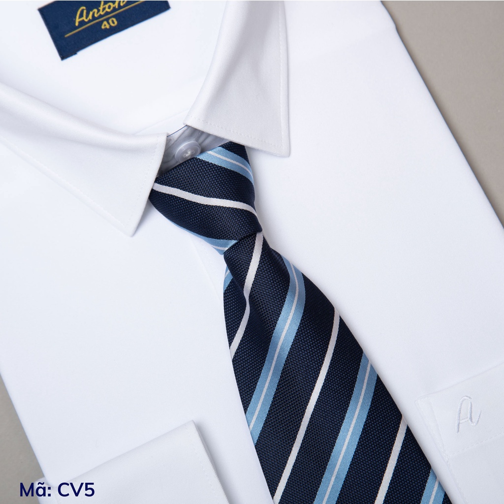Dây CaVat Nam Thắt Sẵn Bản To 100% Silk cho sơ mi Anton