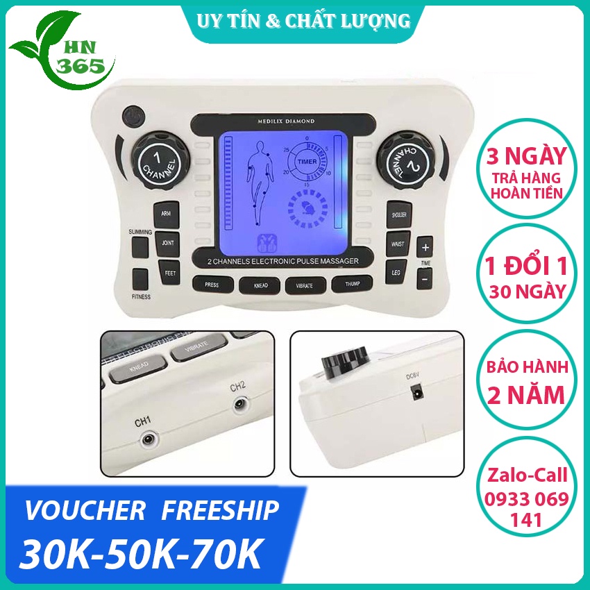 Máy Massage Xung Điện Trị Liệu CAO CẤP SYK-308B,Châm Cứu Bấm Huyệt Đấm Bóp Bằng Xung Điện, Tặng Kèm 4 Miếng