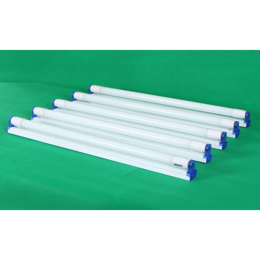Bộ 10 Combo máng + bóng đèn tuýp Led T8 60cm 9w thủy tinh, đèn tuýp led siêu sáng
