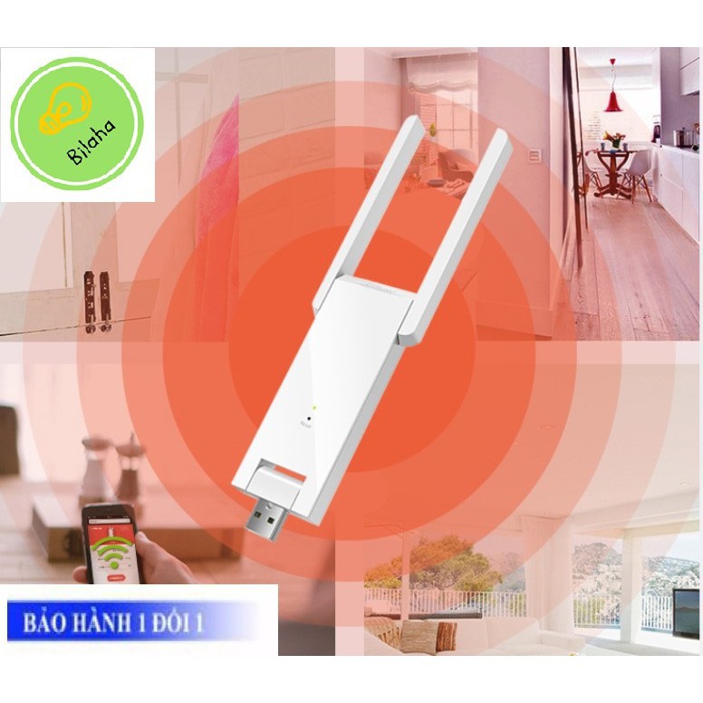 Hot Repeater thu và phát Khuếch đại thành sóng Wifi tên mới Mercury 2 râu mạnh câu mạng nhà kế bên Tốt